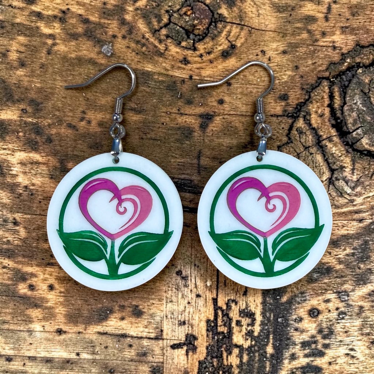Round Acrylic Earrings