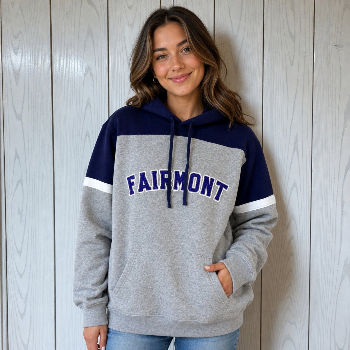 Navy Blue Glitter Fairmont Hoodie