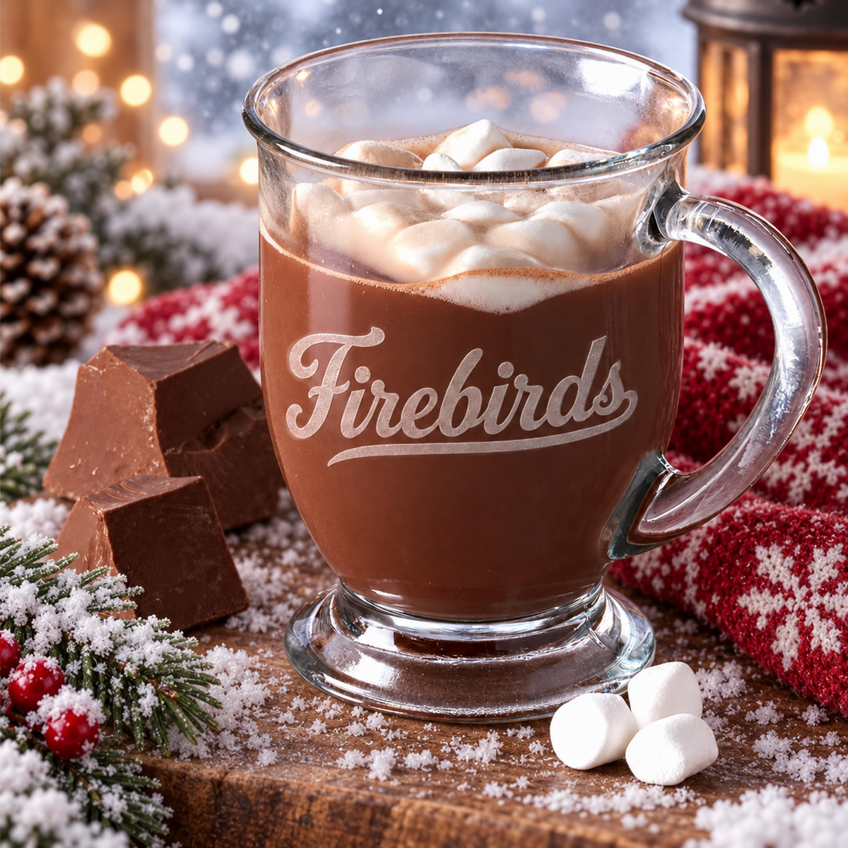Etched Glass Coffee Mug