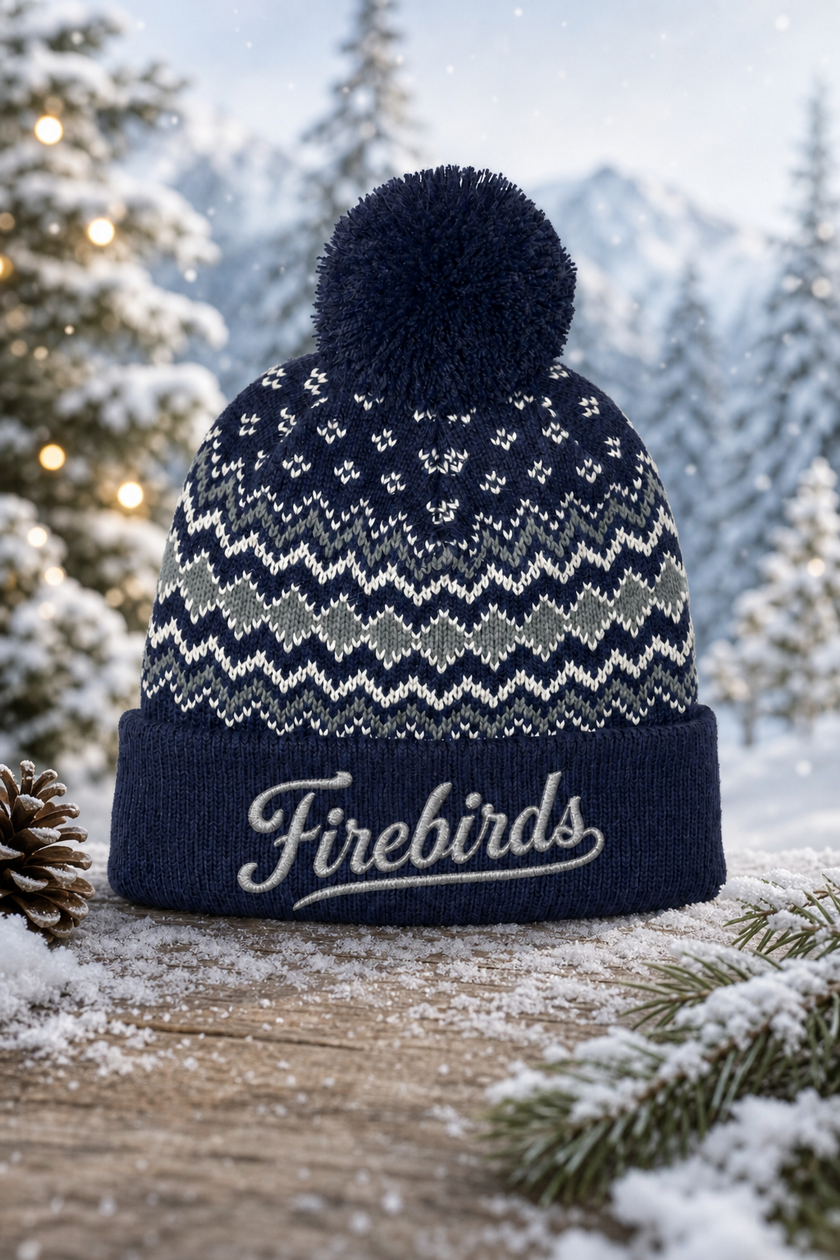 Embroidered Firebirds Beanie