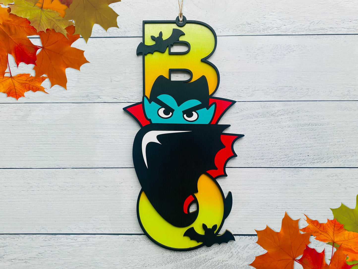 Boo Sign with Dracula