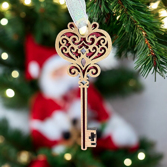 Red and Gold Santa Key