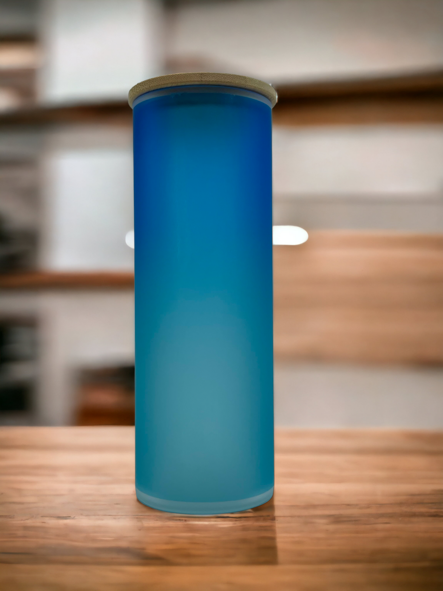 Sea Glass Blue 25oz. Frosted Glass Tumbler