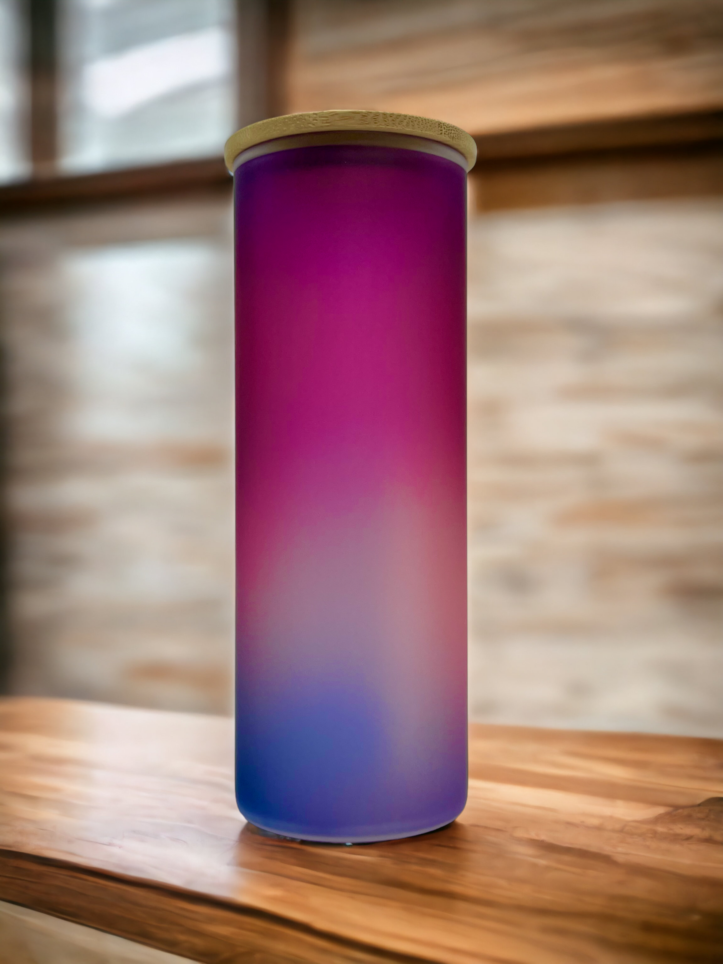 Magenta 25oz. Frosted Glass Tumbler