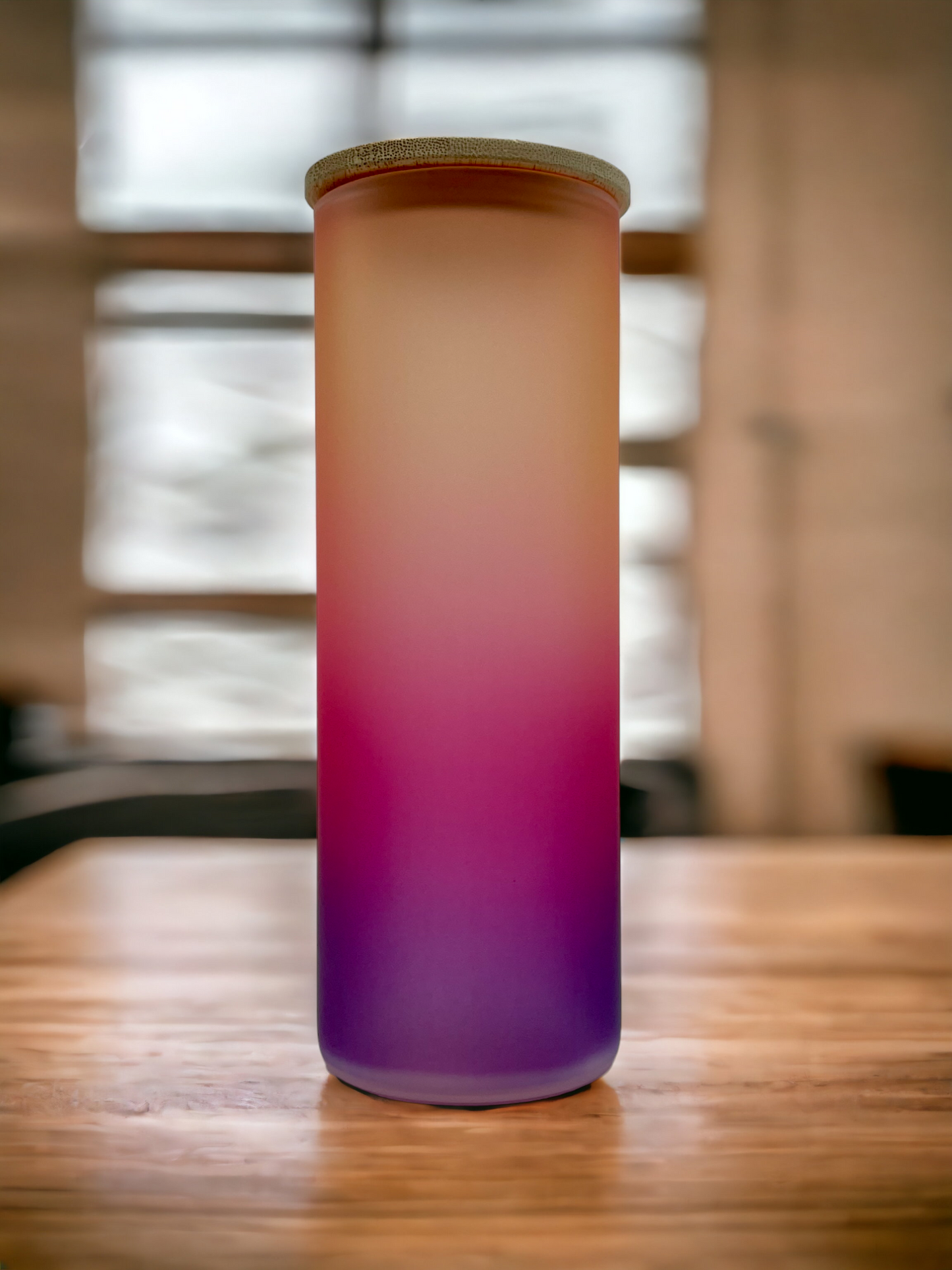 Autumn Sunset 25oz. Frosted Glass Tumbler