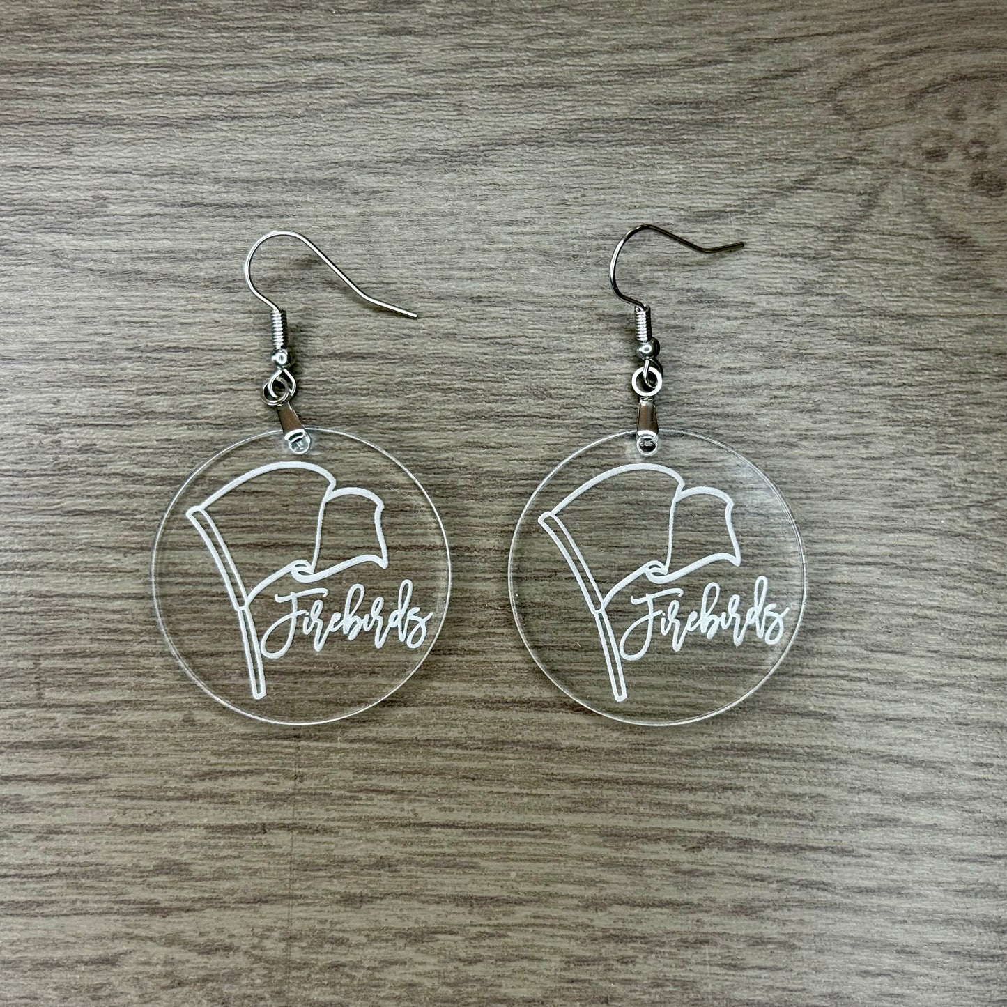 Reversed Engraved Instrument Earrings