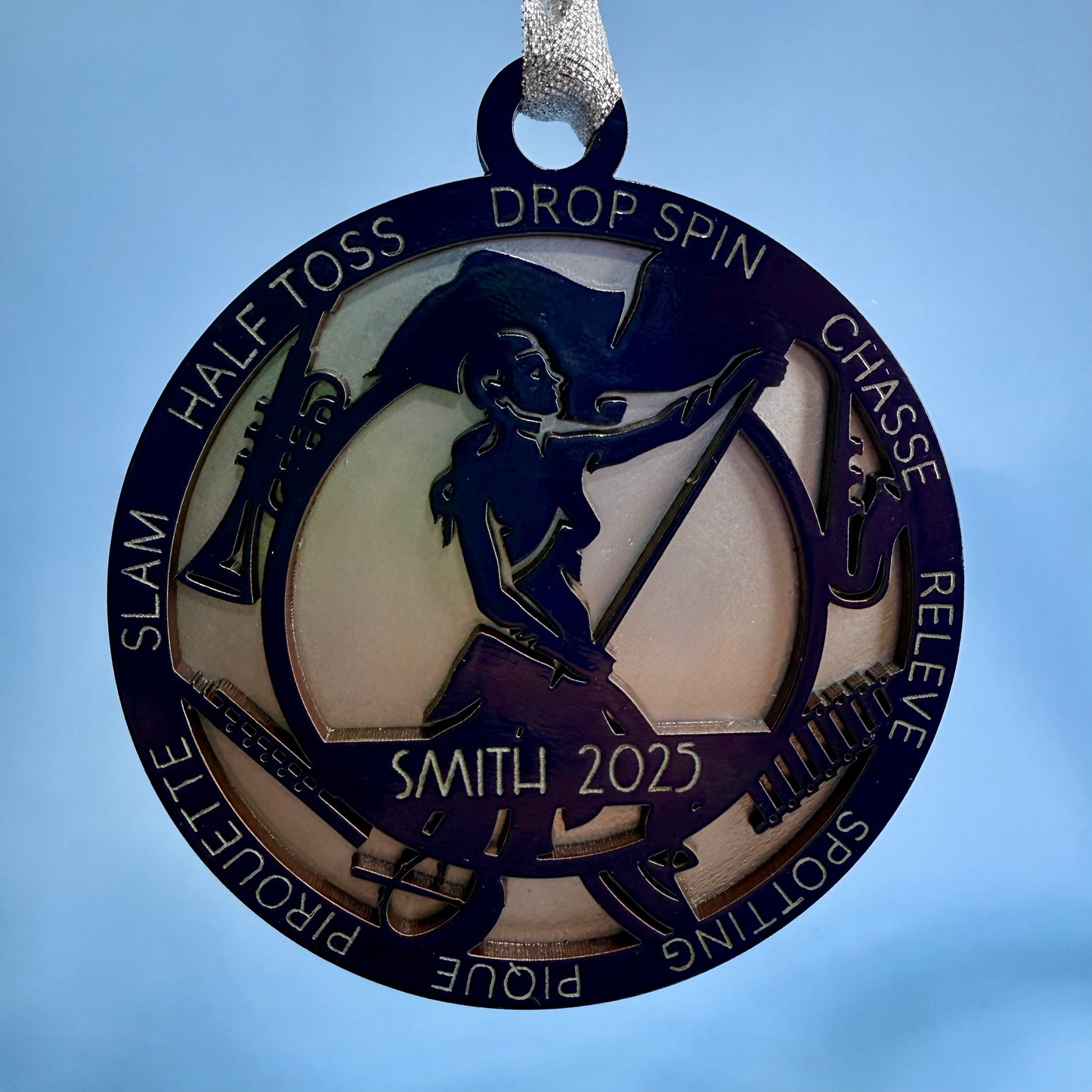 Wooden Color Guard Cutout Ornament