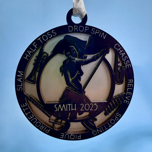 Wooden Color Guard Cutout Ornament