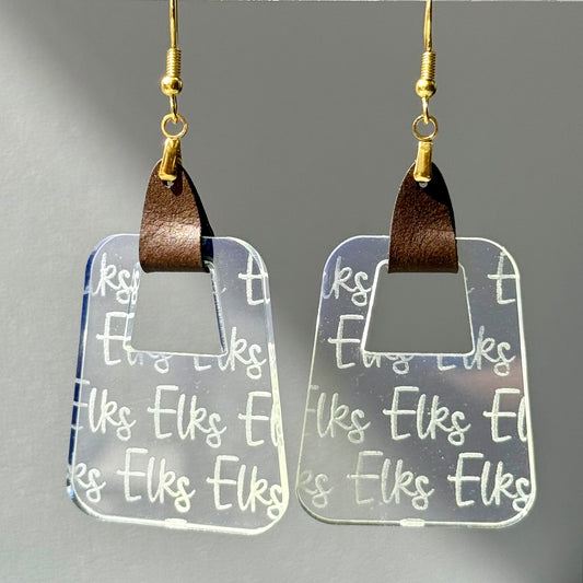 Elks Clear Acrylic Statement Earrings