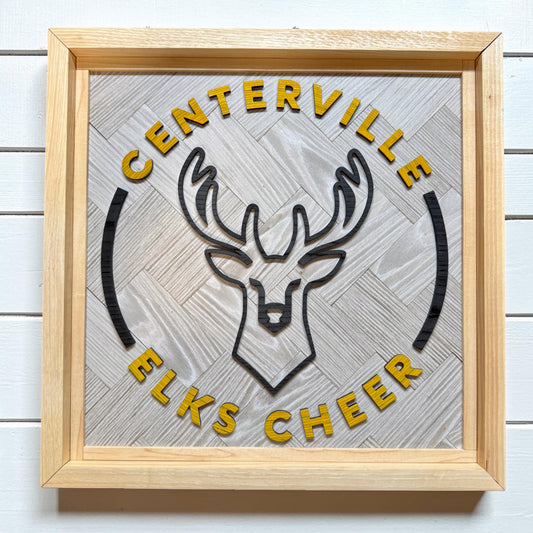 Elks Cheer Wooden Sign