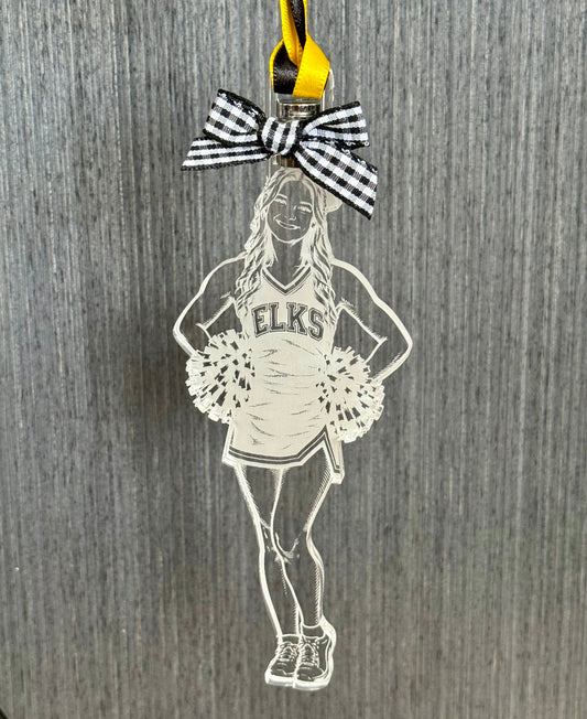Elks Cheerleader Ornament