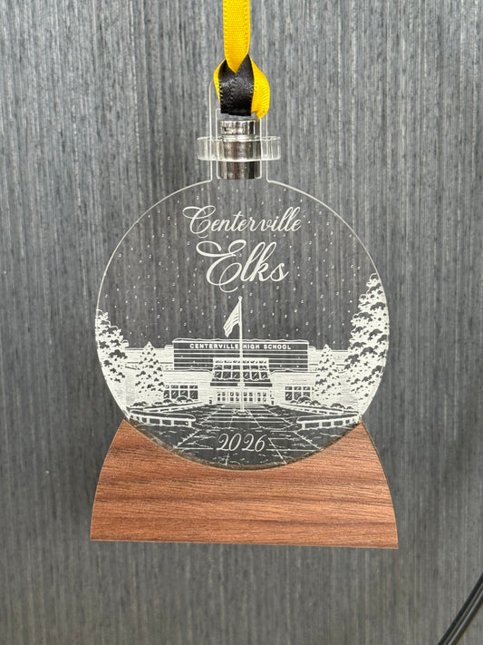 Centerville High School Snow Globe Ornament