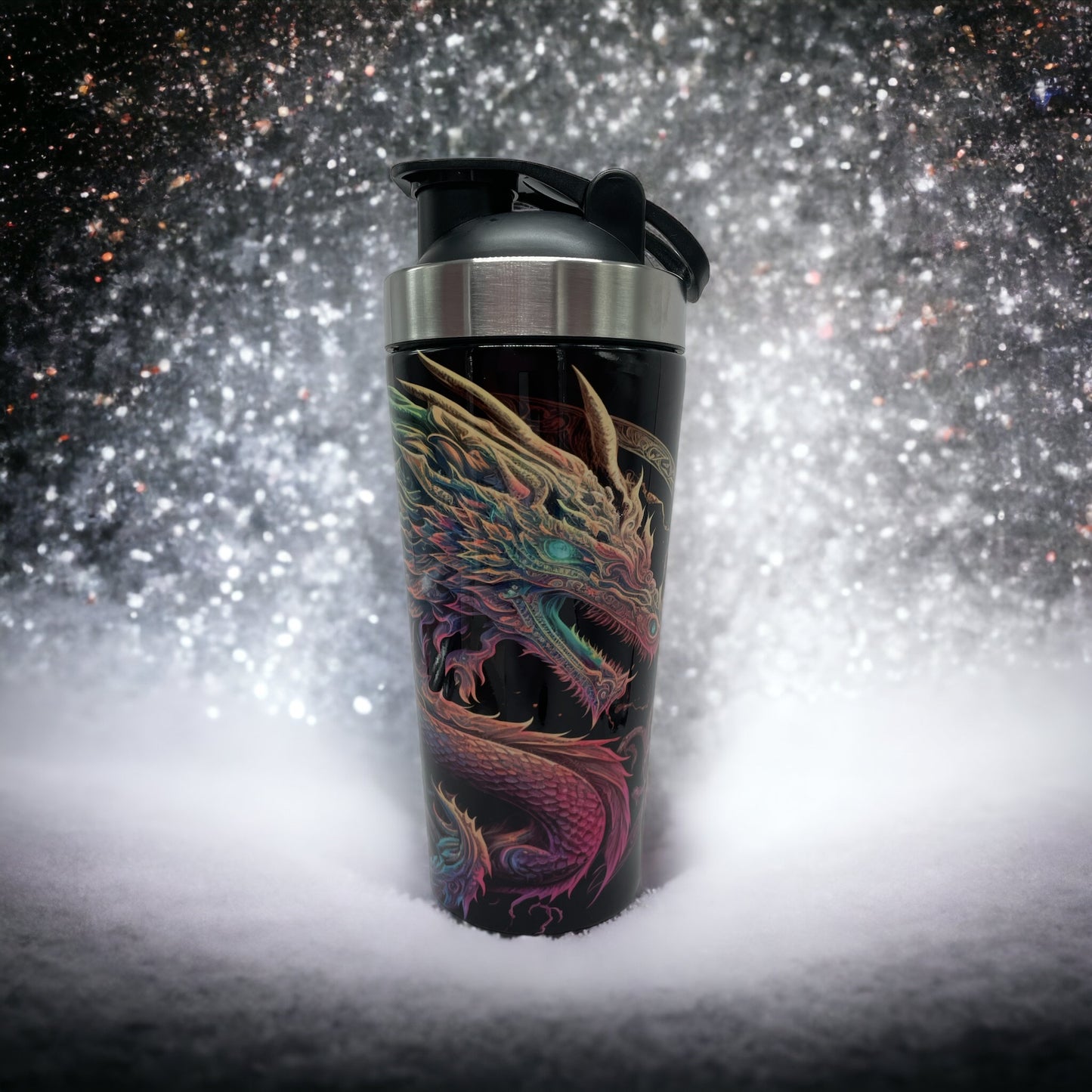Colorful Dragon Protein Shaker Bottle