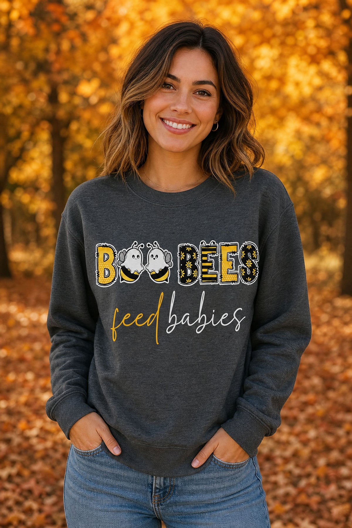 Boo Bees Feed Babies Sweatshirt