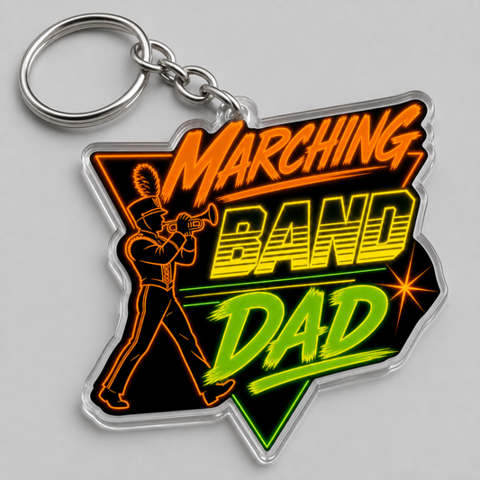 Marching Band Dad Keychain