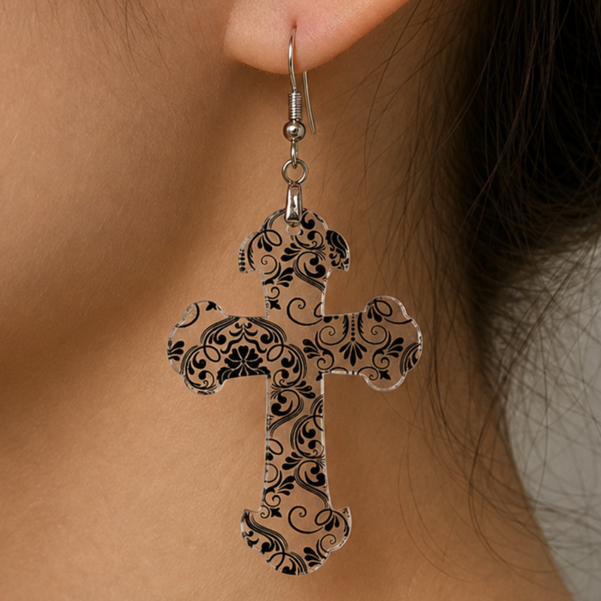 Gothic Cross Earrings