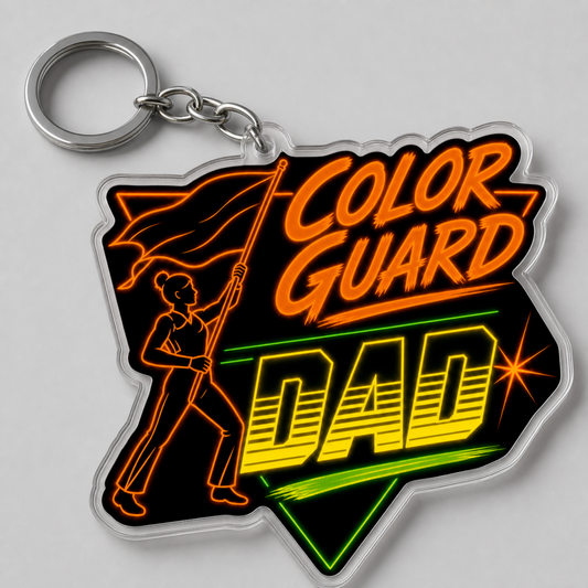 Color Guard Dad Keychain