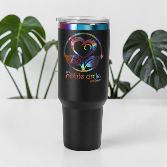 Laser Etched Rainbow Plated Tumbler