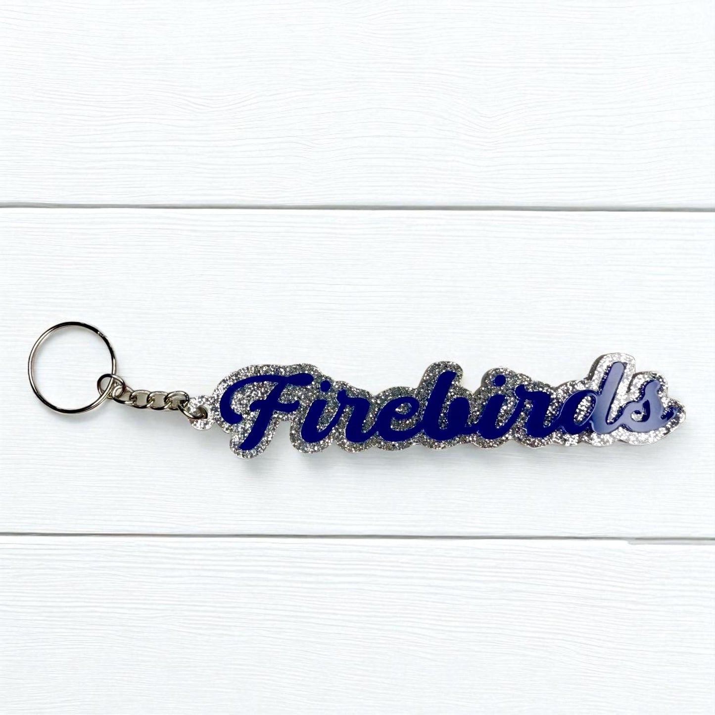 Firebirds Glitter Keychain