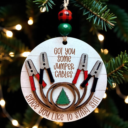 Jumper Cables Ornament