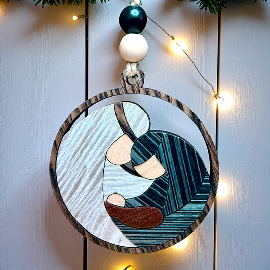 Wooden Nativity Ornament