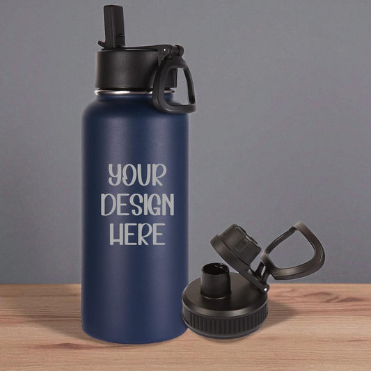 Custom Laser Engraved Water Bottle