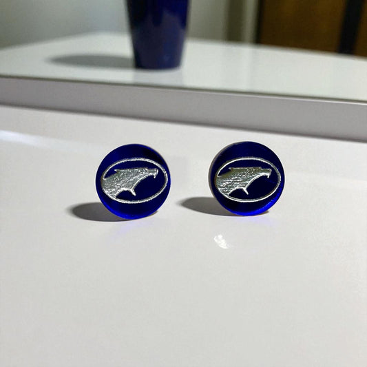 Mirror Acrylic Firebirds Stud Earrings